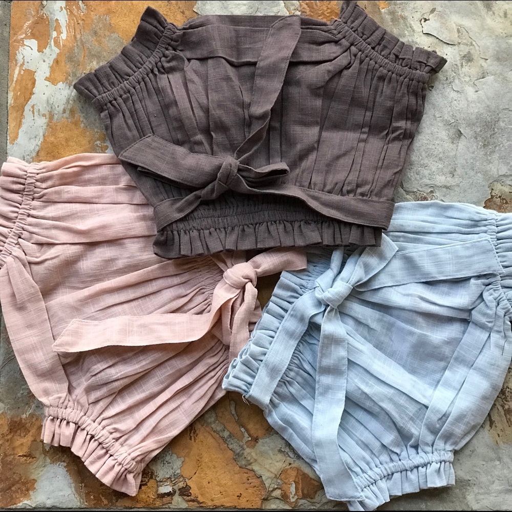 Paperbag Shorts {in Mushroom color}